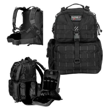 GPS TACTICAL RANGE BACKPACK W/WAIST STRAP BLACK NYLON