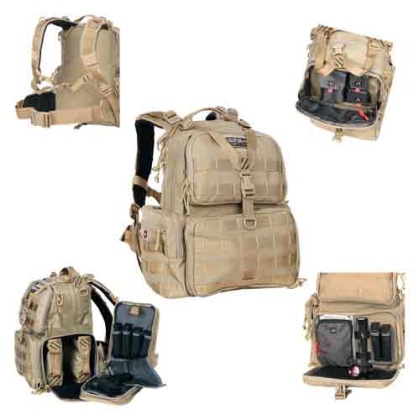 GPS TACTICAL RANGE BACKPACK W/WAIST STRAP TAN NYLON