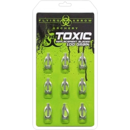 FLYING ARROW REPLACEMENT BLADE TOXIC 100GR 9/PK