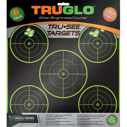 TRUGLO TRU-SEE REACTIVE TARGET 5 BULL 6-PACK