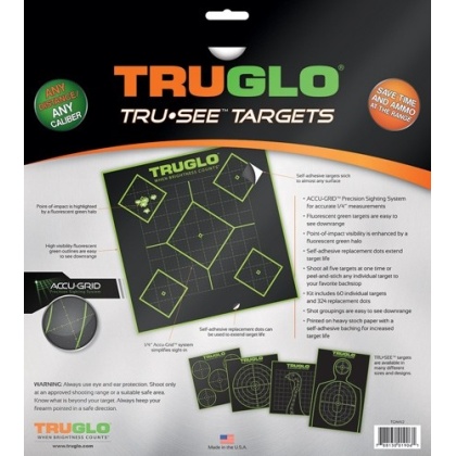 TRUGLO TRU-SEE REACTIVE TARGET 5 DAIMOND 12-PACK