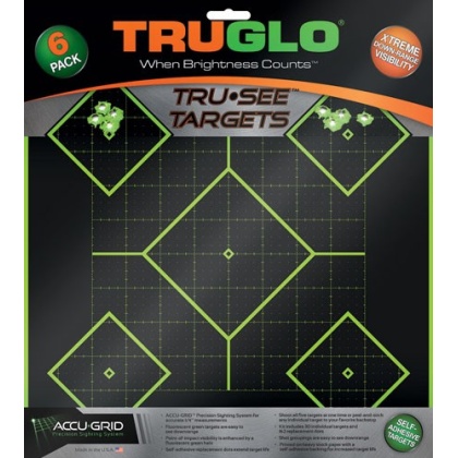 TRUGLO TRU-SEE REACTIVE TARGET 5 DAIMOND 6-PACK GREEN