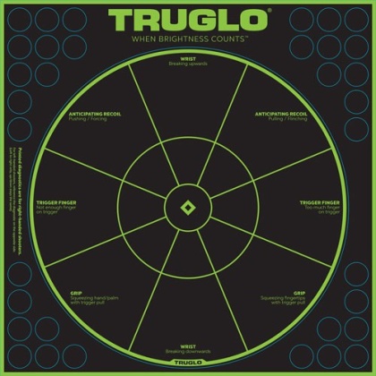 TRUGLO TRU-SEE REACTIVE TARGET HANDGUN DIAGNOSTIC 12\