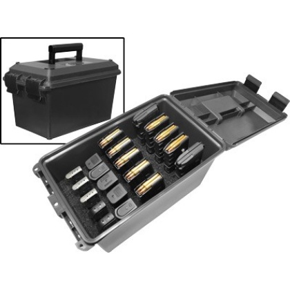 MTM TACTICAL MAGAZINE CAN BLACK HOLDS AR-15/DS HANDGUN