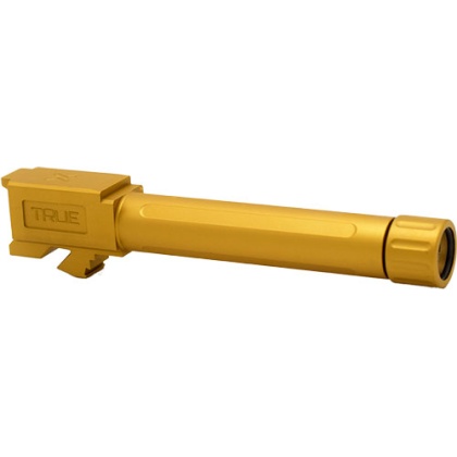 TRUE PRECISION THREADED BARREL GOLD TIN FOR GLOCK 19