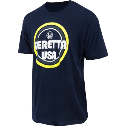 BERETTA T-SHIRT RETRO BUSA LOGO LARGE NAVY BLUE<