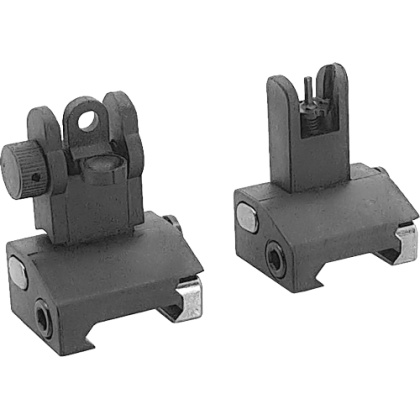 JE FLIP-UP FRONT AND REAR POLYMER SIGHT SET BLACK