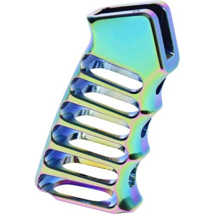 GUNTEC ULT LIGHT SKELETONIZED PISTOL GRIP RAINBOW PVD COATED