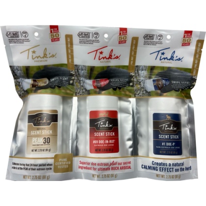 TINKS DEER LURE SCENT STICKS 3PC. VALUE PACK ALL SEASON