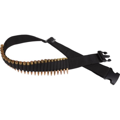 BULLDOG RIFLE AMMO BELT HOLDS 24 CARTRIDGES ADJUSTABLE BLK