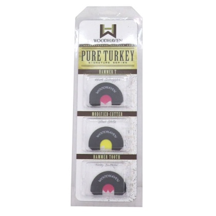 WOODHAVEN CUSTOM CALLS PURE TURKEY 3-PACK MOUTH CALLS