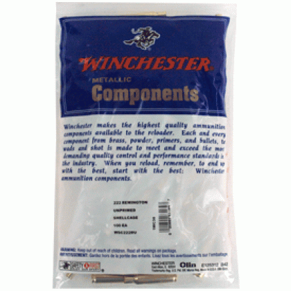 WINCHESTER UNPRIMED CASES 222 REMINGTON 100 PACK 20PK/CS