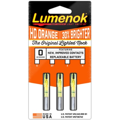 LUMENOK LIGHTED NOCK X-SERIES HD ORANGE 3PK