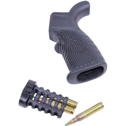 GUNTEC AR15 T37 PISTOL GRIP RUBBER OVERMOLD BLACK