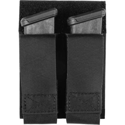 GREY GHOST DOUBLE PISTOL MAGNA MAG POUCH LAMINATE BLACK