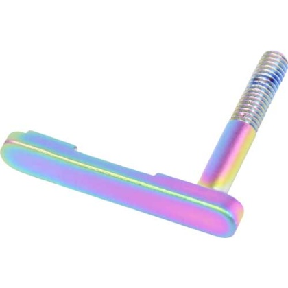 GUNTEC AR15 MAG CATCH LEVER MATTE RAINBOW PVD COATED