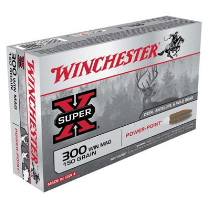 WINCHESTER SUPER-X 300 WIN MAG 150GR POWER POINT 20RD 10BX/CS