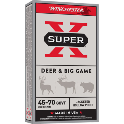 WINCHESTER SUPER-X 45-70 GOV 300GR JHP 20RD 10BX/CS