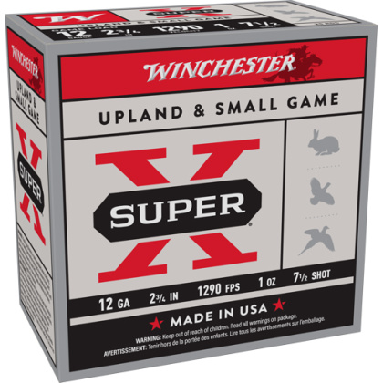 WINCHESTER SUPER-X 12GA 2.75" 1OZ #7.5 1290FPS 250RD CASE