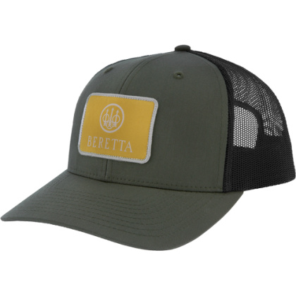 BERETTA CAP FIELD 112 TRUCKER SQUARE PATCH MESH LODEN/GRPHT!