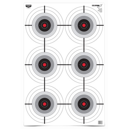 B/C TARGET EZE-SCORER 23"X35" MULTIPLE BULL'S-EYE 5 TARGETS
