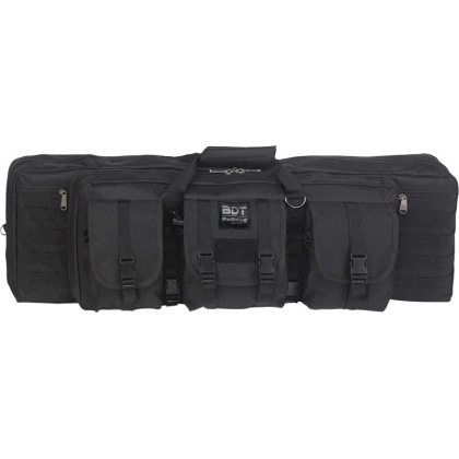 BULLDOG 43" 2 GUN TACTICAL CSE 3 LARGE ACCESS POCKETS BLACK