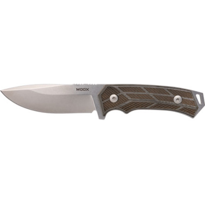 WOOX KNIFE ROCK 62 FIXED BLADE 4.25" GREY MICARTA ENGRAVED!
