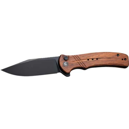 CIVIVI KNIFE COGENT 3.47" WOOD /STONEWASH BUTTON LOCK