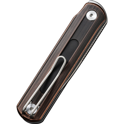 CIVIVI KNIFE FOLDIS 2.67" BLK HAND RUBBED COPPER/SILVER