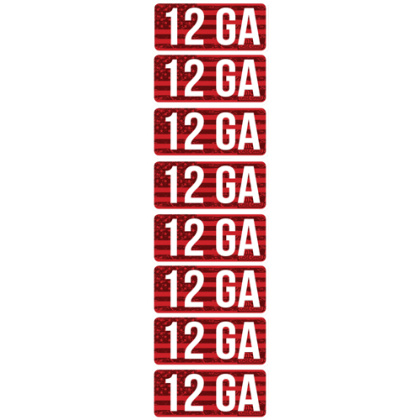 MTM AMMO CALIBER LABELS 12GA 8-PACK