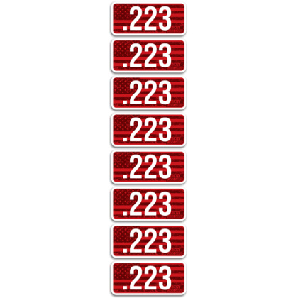 MTM AMMO CALIBER LABELS 223 8-PACK