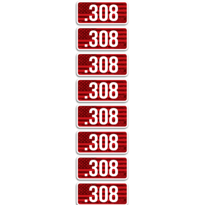 MTM AMMO CALIBER LABELS 308 8-PACK