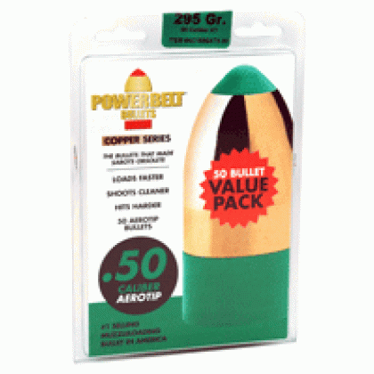 CVA POWERBELT AT BULLETS 50 CALIBER 295GR 50-COUNT