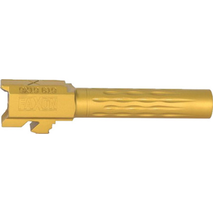 FAXON FITS GLOCK 19 BARREL 9MM FLAME FLUTED NON THREADED TIN