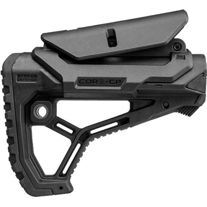 F.A.B. DEFENSE BUTTSTOCK AR-15 /M4 BLACK ADJ CHEEK PIECE