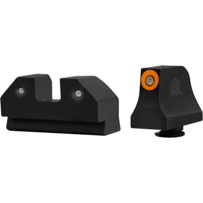 XS R3D FOR GLOCK 43X/48 3-DOT GREEN TRITIUM SET ORANGE RING