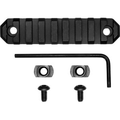 GROVTEC RAIL SECTION M-LOK 3.8" 9 SLOT ALUMINUM BLACK