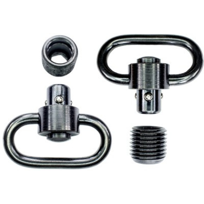 GROVTEC HD PUSH BUTTON SWIVEL SET BLACK 1 1/4" 2 PACK