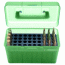 MTM DELUXE AMMO BOX 50-ROUNDS LG RIFLE 220 SWIFT-30/06 GREEN