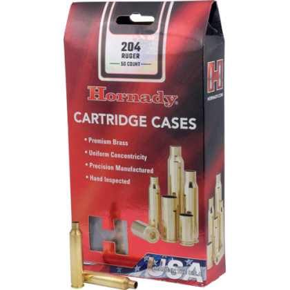HORNADY UNPRIMED CASES 204 RUGER 50 PACK 5PK/CS