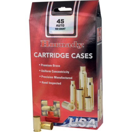 HORNADY UNPRIMED CASES 45 ACP 100 PACK 5PK/CS