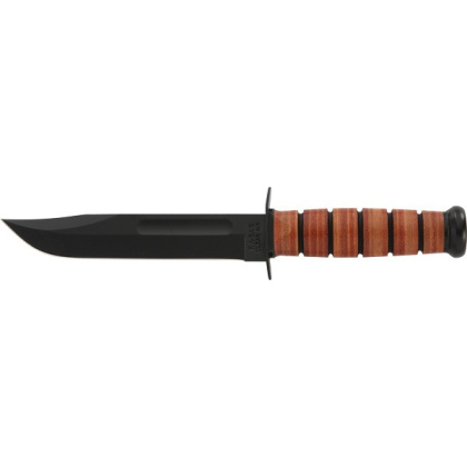KA-BAR FIGHTING/UTILITY KNIFE 7" W/LEATHER SHEATH US ARMY