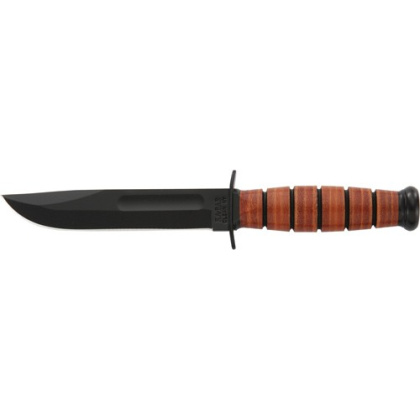KA-BAR FIGHTING/UTILITY KNIFE 5.25" SHORT W/LTHR SHTH USMC