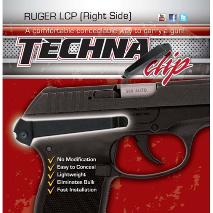 TECHNA CLIP HANDGUN RETENTION CLIP RUGER LCP RIGHT SIDE