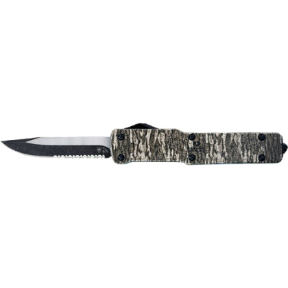 TEMPLAR KNIFE SLIM OTF MOBL 3.1" BLACK DP D2 SERRATED ALU!