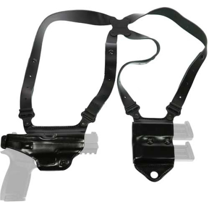 GALCO MIAMI II SHOULDER SYSTEM RH LTHR FITS GLOCK 17/19 BL<