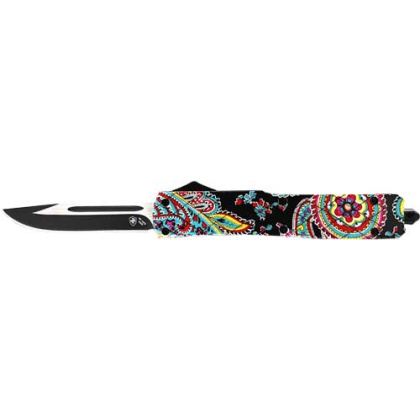 TEMPLAR KNIFE SLIM OTF QUILT 3.1" BLACK DROP POINT