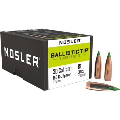 NOSLER BULLETS 30 CAL .308 150GR BALLISTIC TIP 50CT