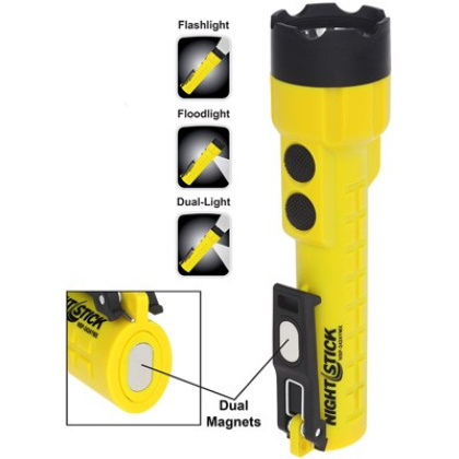 NIGHTSTICK X-SERIES DUAL-LIGHT W/MAGNET YELLOW 3AA BATTERIES!