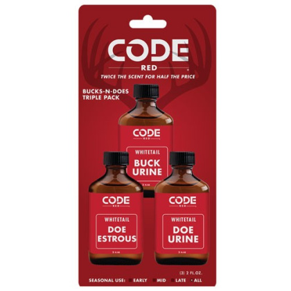 CODE RED DEER LURE BUCKS-N- DOES TRIPLE PACK 2FL OZ/EA